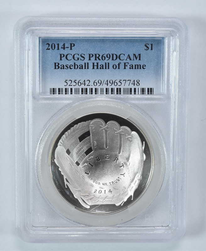 2014-P Baseball Hall Of Fame Commemorative Dollar PR69 DCAM PCGS *6521