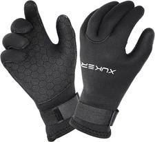 Water Gloves, 3Mm & 5Mm Neoprene Five Finger Warm Wetsuit Winter Gloves for Scub
