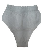 Vintage Laced White Panty With Cushion Size L