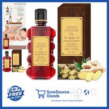 Massage Oil for Relaxing Muscles 8.8 oz Ginger Scent for Men and Women