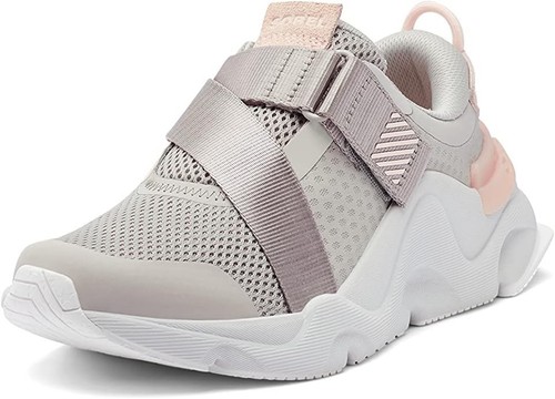 Sorel Women’s Kinetic RNEGD Strap Sneakers Size 7 Gray & Pink Shoes - Picture 2 of 6
