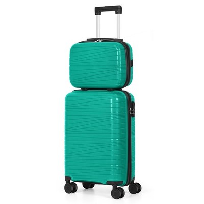 Carry On Luggage Set Airline Approved Hard Case Trolley Travel Suitcase w/Lock