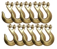 10pk 38 Clevis Slip Hook 6600 Wll G70 Tow Chain Hook For Truck Trailer