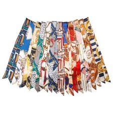 12 Pcs Silk Head Scarf Handbag Handle Wrap Ribbon Neckerchief Scarf for Women