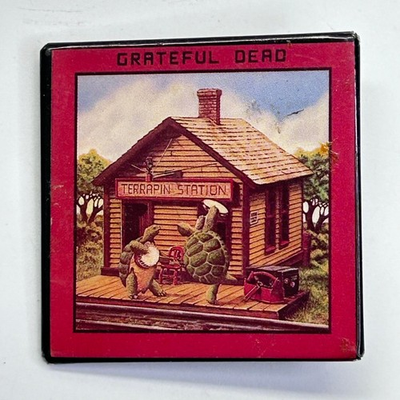 #ad Vintage Grateful Dead Terrapin Station Square Pin Back Button Landa Products UK $40.45