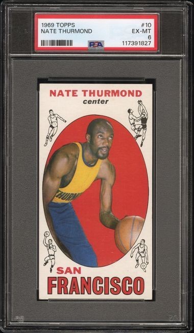 1969-70 Nate Thurmond RC #10 Topps San Francisco Warriors PSA Graded 6 EX-MT