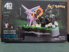 4D Build Pokemon Espeon  Umbreon 3D Puzzle Kit, 452 pcs, LED