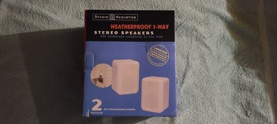 Studio Acoustics MS-80 Weatherproof 3 Way Stereo Speakers Pair