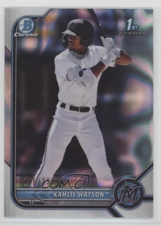 2022 Bowman Chrome Prospects Lava Refractor 186/399 Kahlil Watson #BCP-3 1o3u