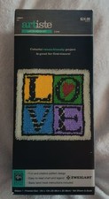 Artiste Latch Hook Kit LOVE Zweigart Yarn NEW In Box, Sealed 12 X 12