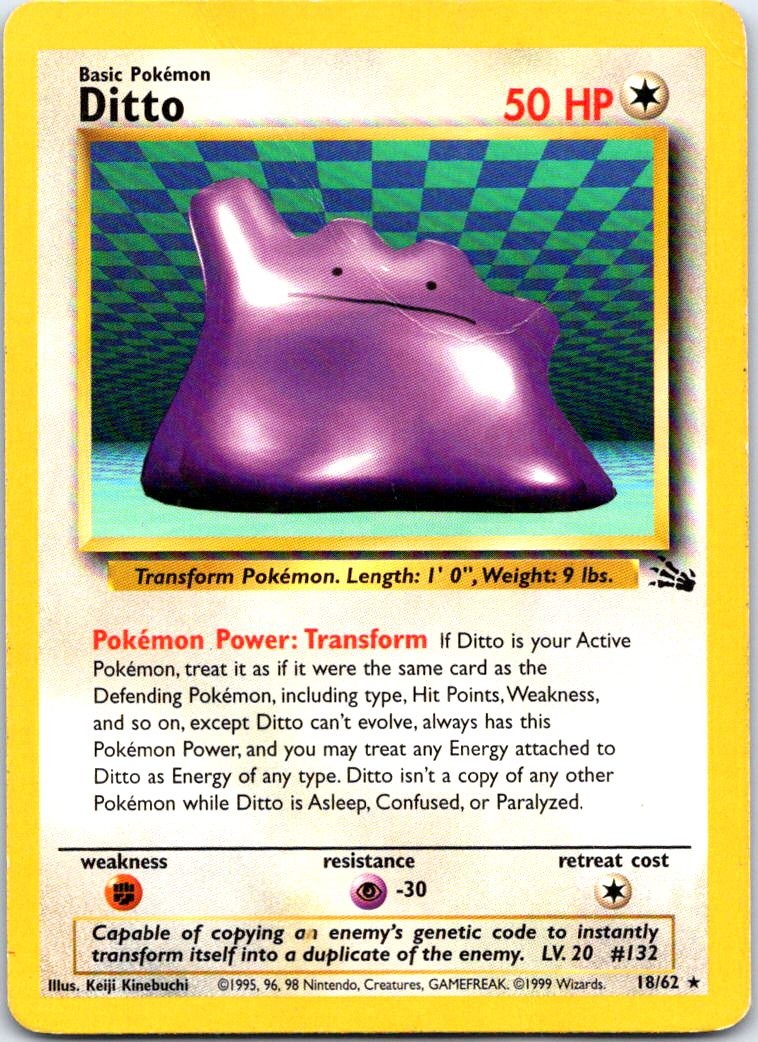 Ditto (18) 18/62 Unlimited Rare Fossil DM