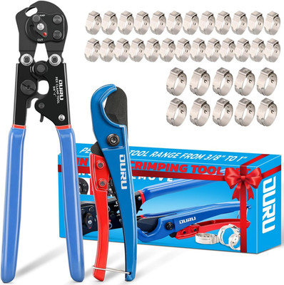 2 in 1 Ratchet Pex Crimping Tool Cinch and Remove Combo Function Pex Pipe Crimp