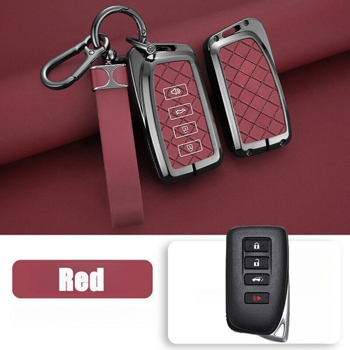 1x Zinc Alloy Leather Car Key Case Cover For Lexus RC RX ES NX LS LX IS GS RC300 - Picture 13 of 15