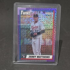 Topps 2025 Series 2 Mojo Refractor Rookie Zebby Matthews Twins 1990 T90C-149