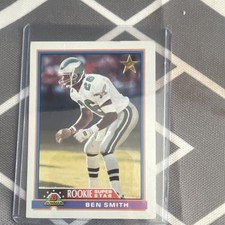 1991 Bowman Ben Smith #10 Rookie Super Star Rookie Philadelphia Eagles Card. rookie card picture