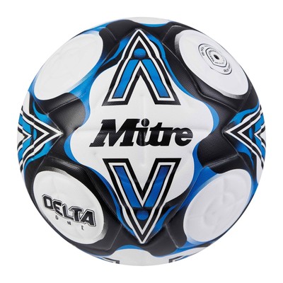 Mitre Delta One Football 4 White/Black/Blue 4 White/Black/Blue