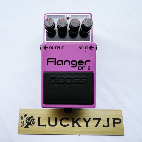 BOSS BF-2 Flanger Guitar Pedal Vintage Pink Label Japan Serial 32200 Tested