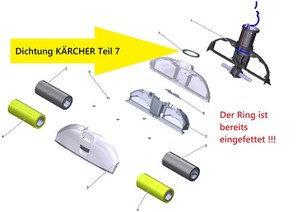 Kärcher Ersatzteil EWM 2 Hartflächenreiniger  Dichtring Teil 7
