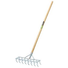 Draper Steel Harrow Rake and Scarifier Long Handled Lawn Care Soil Cultivation