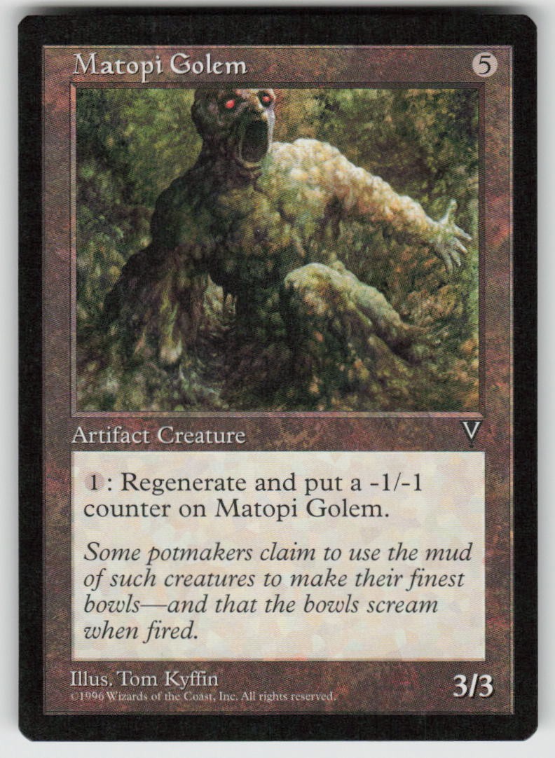 Matopi Golem Uncommon Visions 150 MTG Moderately Played