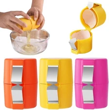 Plastic Egg Shell Opener Professional Manual Egg Cracker Separator Filter Egg Op