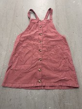 American Eagle Womens Overall Dress XL Corduroy Red Stretch Comfy Cozy Fit