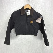 Carhartt Detroit Jacket Fleece Lined Youth Small 6/7 YYJ97 BLK Black NWT NOS