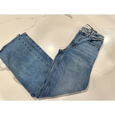 Abercrombie Kids High Rise Wide Leg Jeans Medium Wash Blue Girls Size 15/16 Long