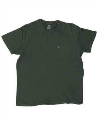 Levi's Herren T-Shirt Oberteil Large Grün CX05