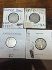 1839-1872 Seated Liberty Half Dimes Lot of 4