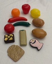 Pretend Play Plastic Food Misc Lot 12-pc Veggies Fruit Burrito More VG Quality
