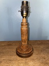Vintage Wooden Candle Holder Converted to Electric Lamp