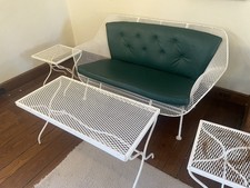 Russell Woodard Sculptura Complete Patio Set Settee, Arm Chairs, Coffee Table