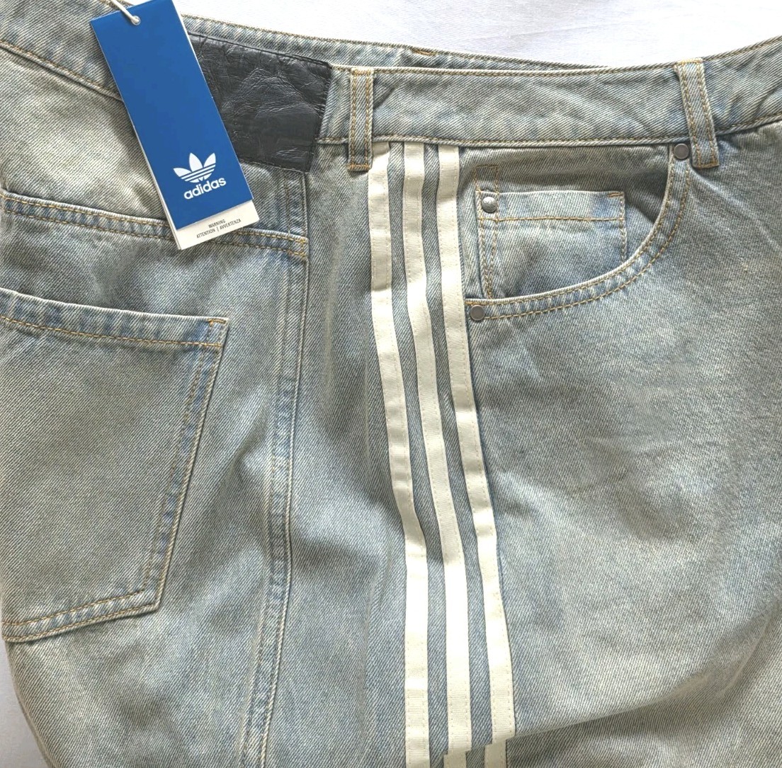 【adidas】Adilenium Season 3  Washed Denim Pants Denim adidas Originals Adilenium Season 3 Zip Women Washed Denim