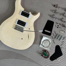 DIY Electric Guitar Kit Genuine Rosewood Fretboard Flame Maple Top Tremolo