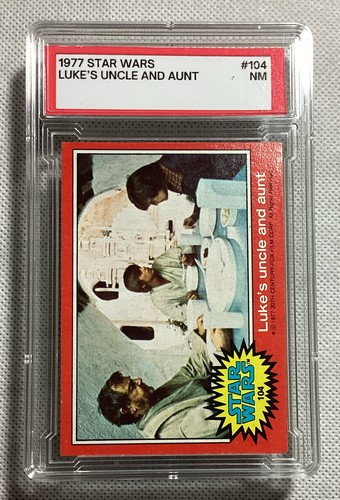 1977 Topps Star Wars #104 Luke's uncle and aunt — PSA 7