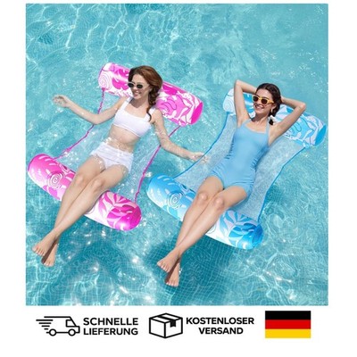 Pool Floats Hängematte Wasserliege Schwimmkissen Luftmatratze aufblasbar