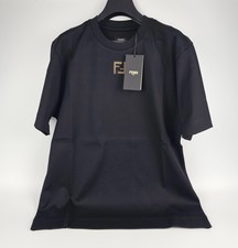 FENDI 890 Black Cotton T-shirt New  Authentic
