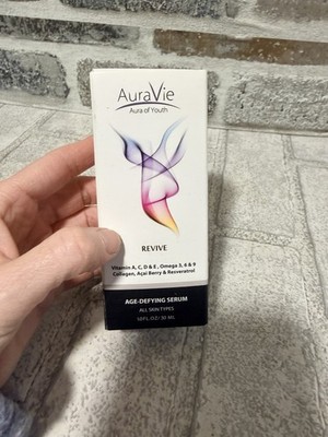 AuraVie Aura of Youth Revive Age-Defying Serum New Sealed 1 oz