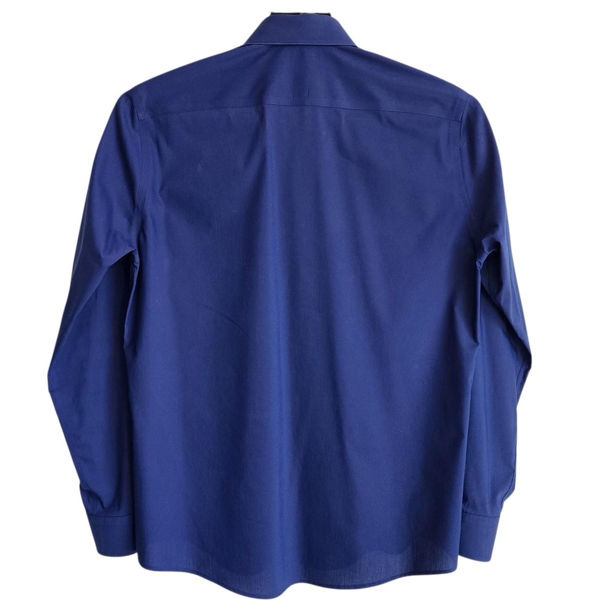 16 34/35 Blue Skinny Fit Dress Shirt Jos A Bank Deep Dark Spread Collar Mens Man View 2