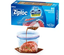 Ziploc Gallon Freezer Bags 80 Count Grip n Seal BPA Free Food Storage Bags