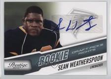 2010 Playoff Prestige Rookie Draft Picks Rights /399 Sean Weatherspoon Auto 9mg