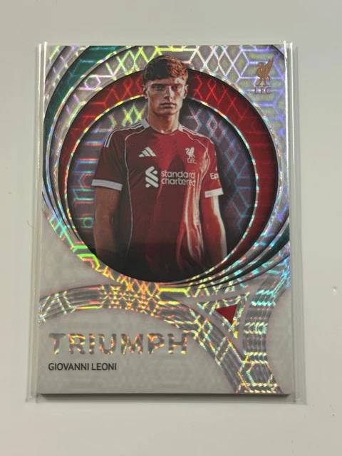 2025-26 Futera Platinum Liverpool Triumph Diamond #10 Giovanni Leoni Rookie 1/1