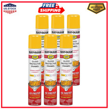 Rust-Oleum 393376-6PK Stops Rust Turbo Spray Paint, 24 oz, Gloss Sunburst Yellow