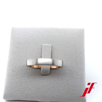 Niessing ring 750/yellow gold and 950 platinum matte