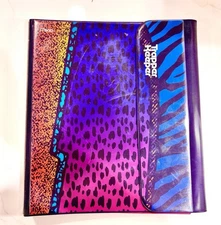 Mead Trapper Keeper Binder Retro Neon Animal Print Zebra Leopard 2022 Reissue