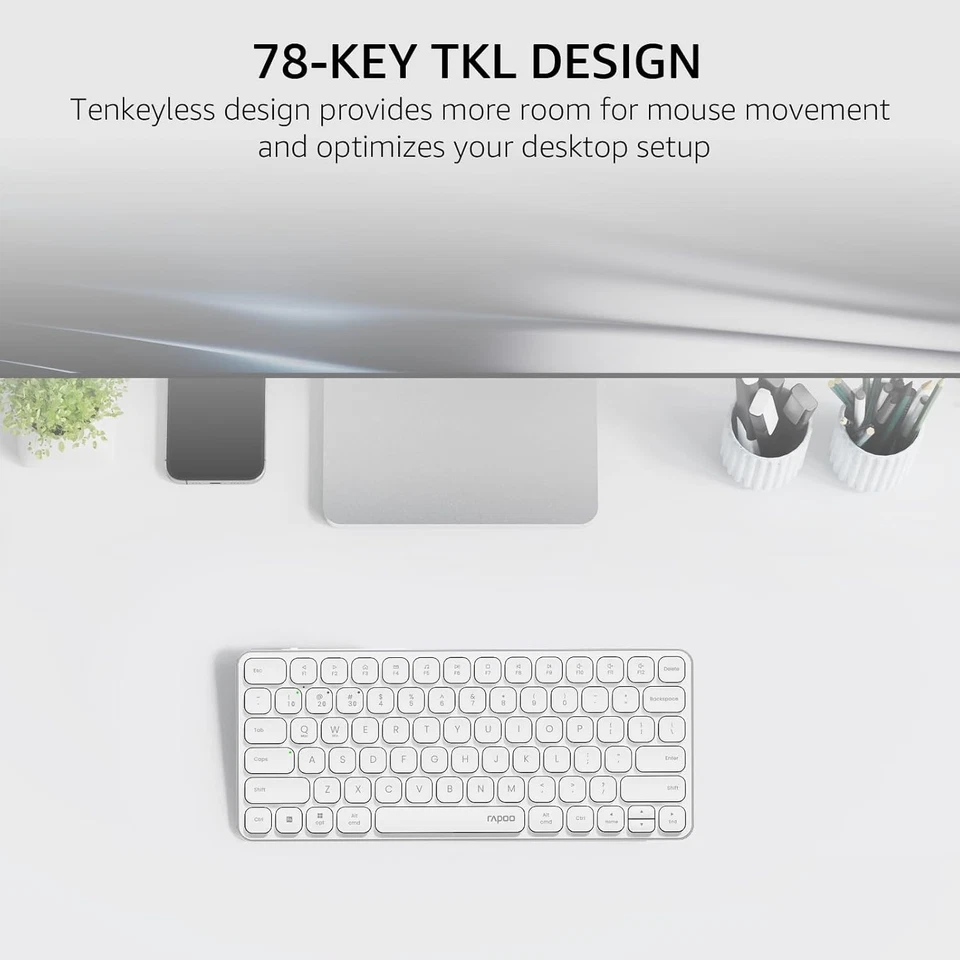 E9050L Multi-Device Wireless Keyboard, Blade-Series 78-Key Ultra-Slim Bluetooth - Image 3 of 4