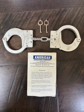 Vintage Handcuffs American Handcuff Co Handcuffs w/ Keys & Box JN-105 