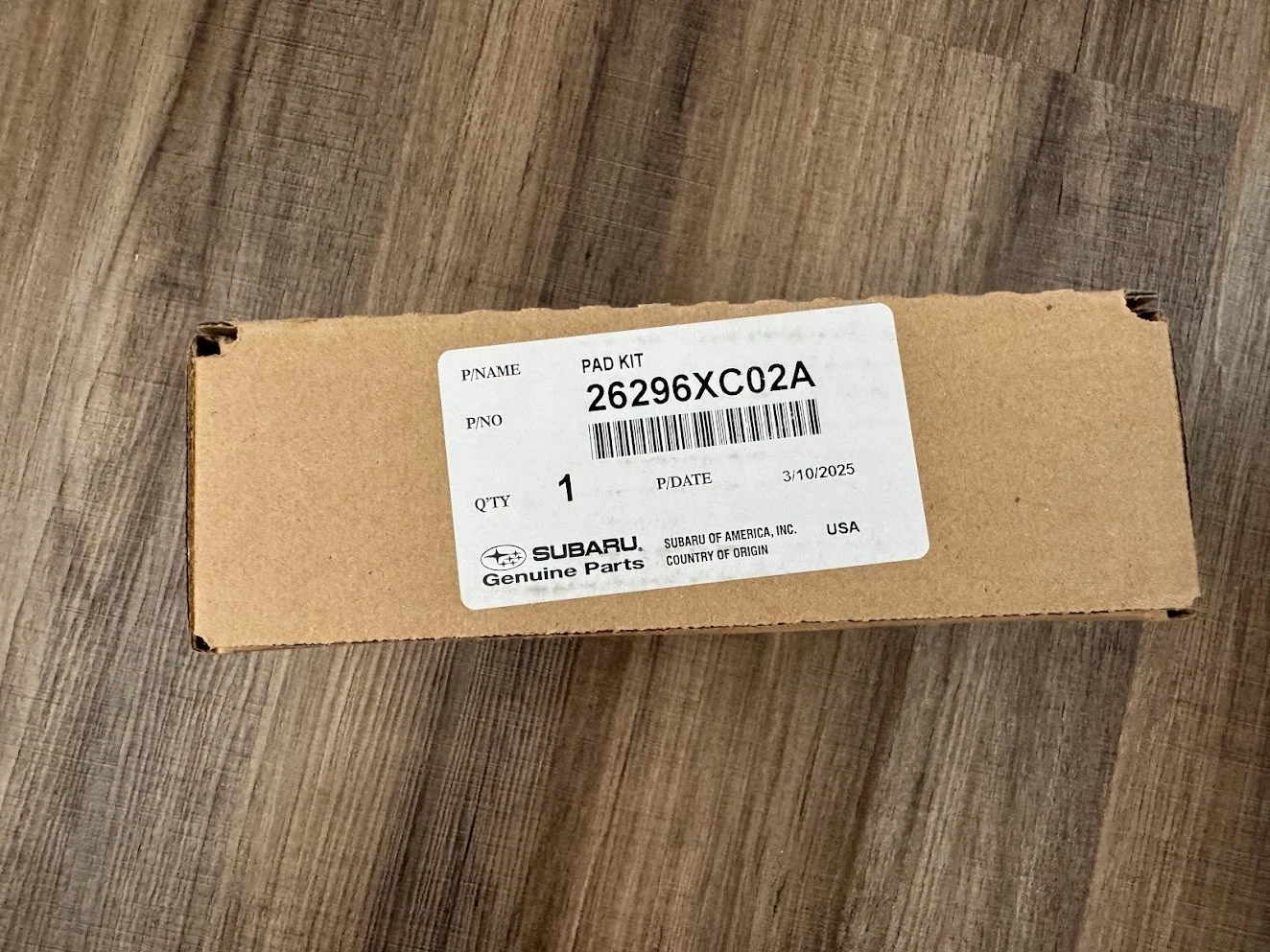 Juego de pastillas de freno de disco delantero para Subaru Ascent 2019-2025 (P/N 26296XC02A)