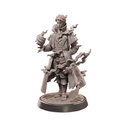 Illusionist Apprentice Casting   32mm Resin Miniature | Male Wizard for D&D RPGs